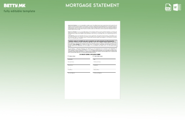 модерен стил Данска Danskebank банкарска хипотека изјава, страници, шаблон 1